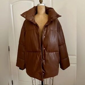 NWOT Saddle Brown Puffer